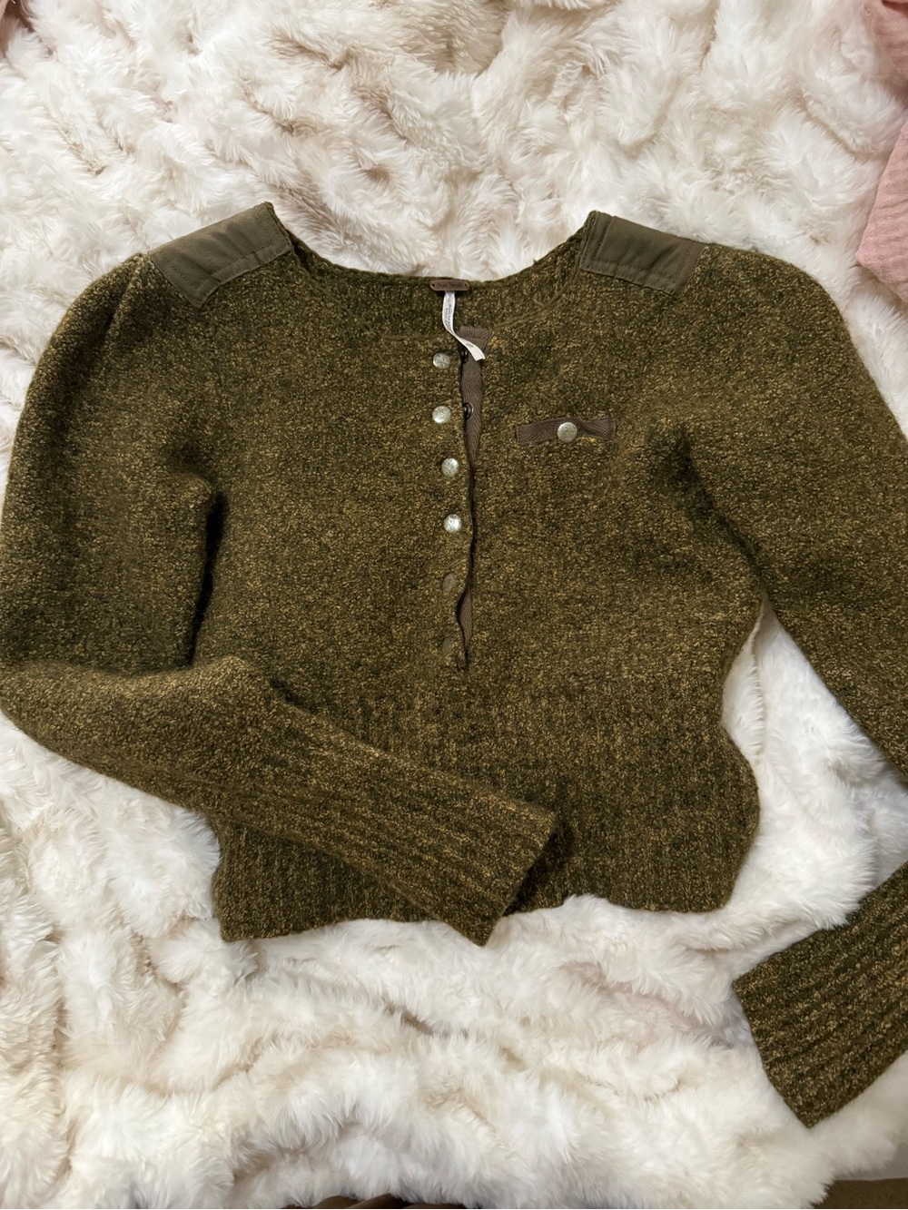 Free People Cropped Sweater